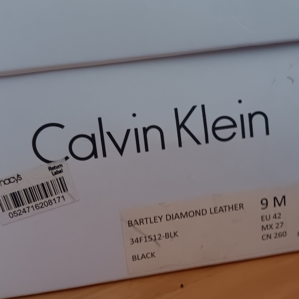 Calvin Klein Bartley Diamond Leather Loafers 9 M - Picture 11 of 12